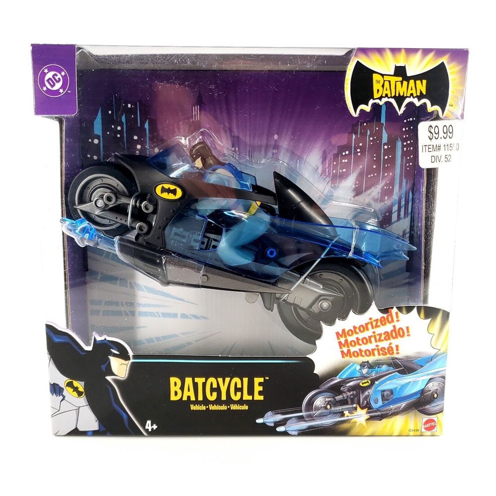 DC The Batman Motorized Batcycle Vehicle G3439 Mattel Brand New Sealed